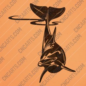 Dolphin vector design files - DXF SVG EPS AI CDR