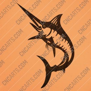 Blue marlin fish - DXF SVG EPS AI CDR