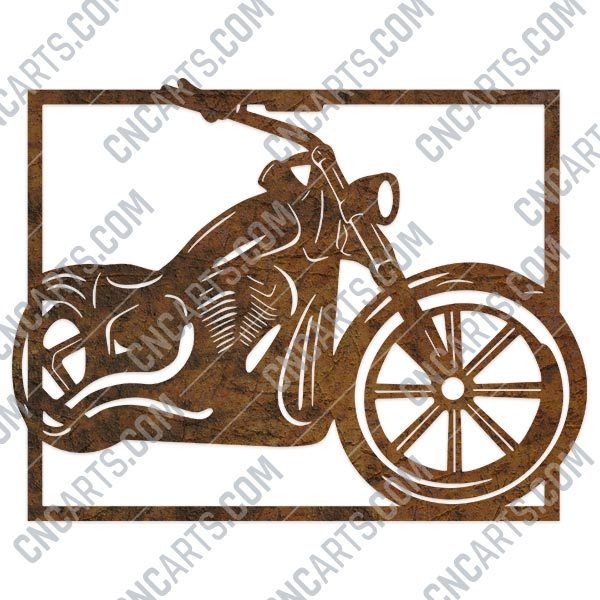 Harley davidson bike vector design files - DXF SVG EPS AI CDR