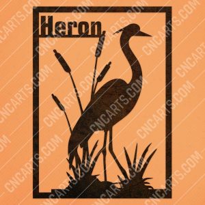 Heron flamingo vector design files - DXF SVG EPS AI CDR