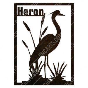 Heron flamingo vector design files - DXF SVG EPS AI CDR