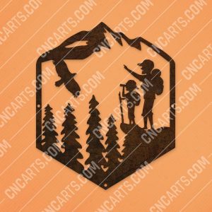 Dad son hiking camping vector design files – DXF SVG EPS AI CDR