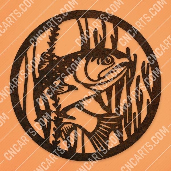 Fishing vector design files - SVG DXF EPS AI CDR