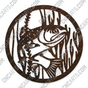 Fishing vector design files - SVG DXF EPS AI CDR