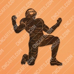 Football player vector design files – DXF SVG EPS AI CDR