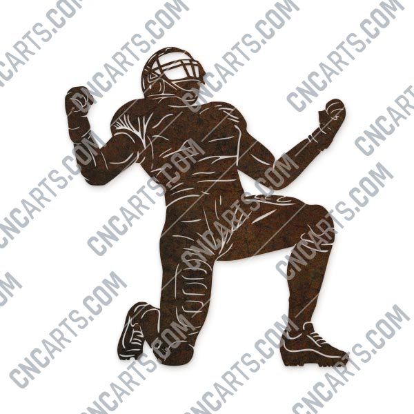 Football player vector design files – DXF SVG EPS AI CDR