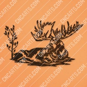 Moose vector design files - SVG DXF EPS AI CDR