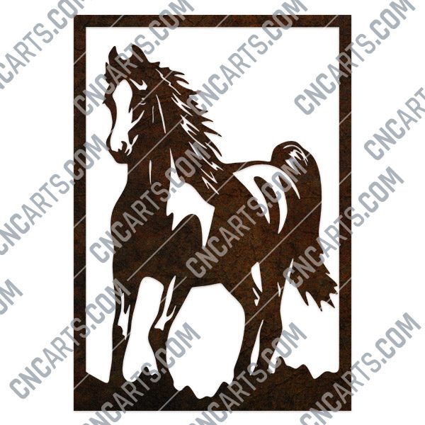 Horse decor vector design files - DXF SVG EPS AI CDR