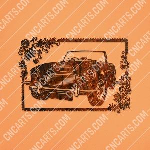 Car flowers vector design files - DXF SVG EPS AI CDR