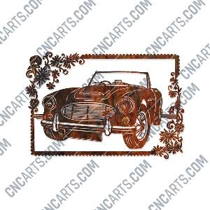 Car flowers vector design files - DXF SVG EPS AI CDR