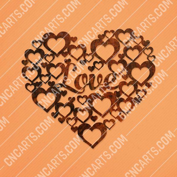 Love heart design files - EPS AI SVG DXF CDR - CNC ARTS - Free DXF file  Downlads - cuttable designs cnc cut ready - DXF FILE, CNC FILE, SVG FILE,  EPS