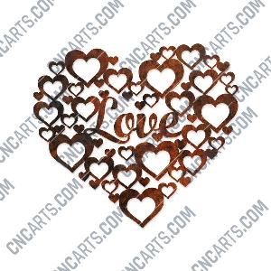 Love heart design files - EPS AI SVG DXF CDR