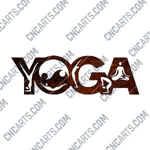 YOGA wall decor vector design files