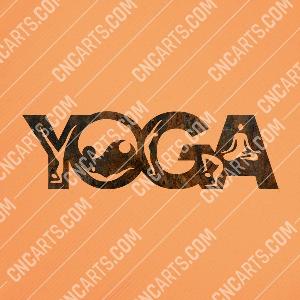 YOGA wall decor vector design files