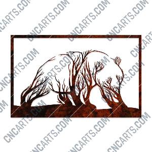 Panda wall decor vector design files