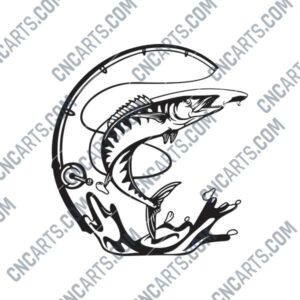 Barracuda Fish & DXF File Image