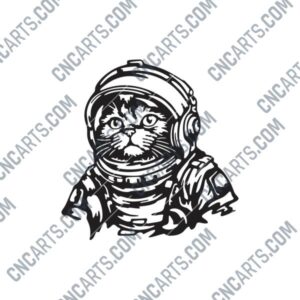 Astronaut Cat DXF File