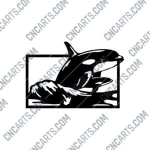 Whale Wall Decor DXF Files