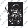 Ninja Cat DXF File