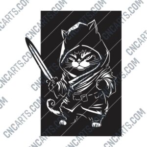 Ninja Cat DXF File