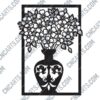 Elegant Flower Vase DXF Files for CNC Cutting