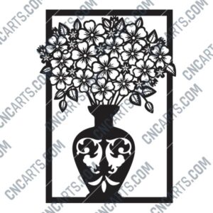 Elegant Flower Vase DXF Files for CNC Cutting