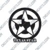 Texas Star Art Sign DXF File