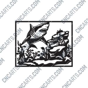 Shark Wall Decor DXF Files