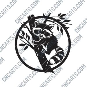 Raccoon Wall Decor DXF Files